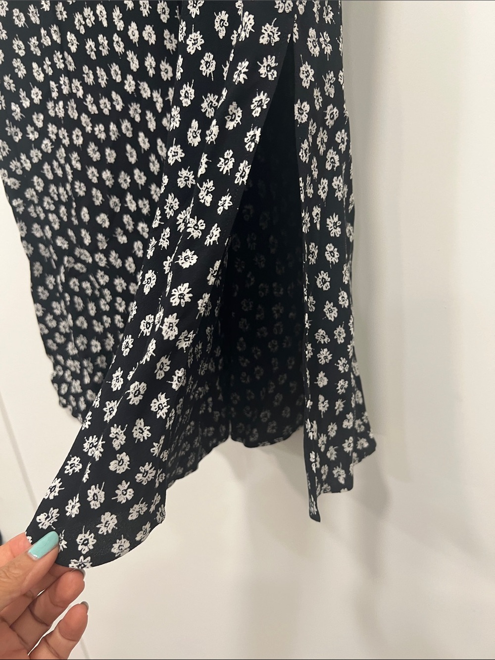 Madewell drawstring midi slip skirt in sweet floral print size 6 - Picture 5 of 9